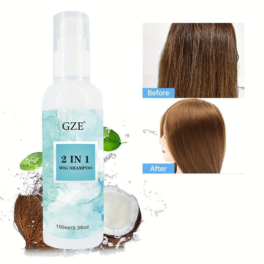 GZE 2-in-1 Synthetic Wig Shampoo | Deep Clean & Moisturize Wig Shampoo Peaceful Pleasures Health and Wellness