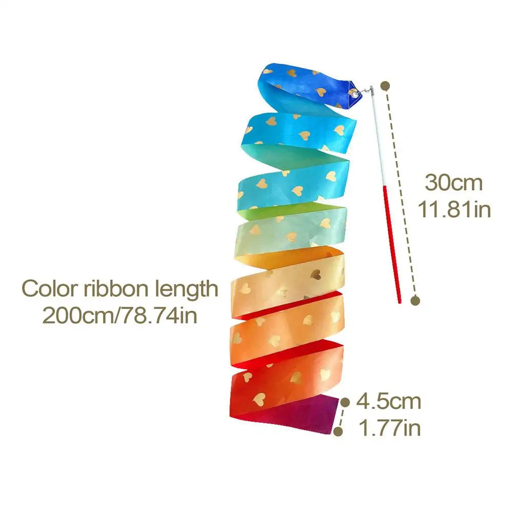 2M Gymnastics Ballet Dance Ribbon & Twirling Stick – Kids Girls
