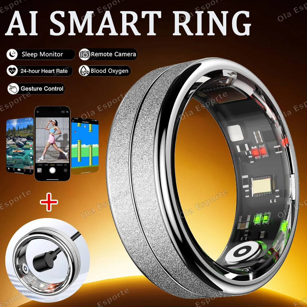 AI Smart Ring – Heart Rate, SpO₂ & Sleep Tracker | 5ATM