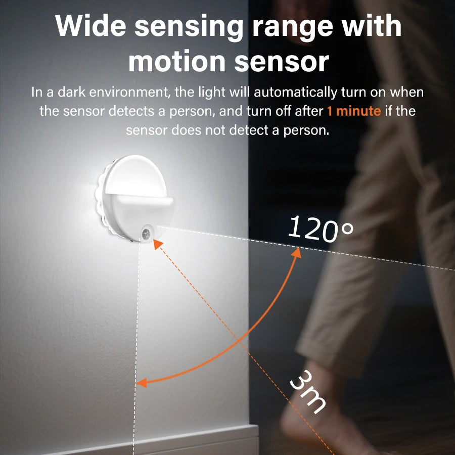 PIR Motion Sensor Night Light With Remote Red Green Blue Colorful Change Ambient Light For Bedroom Bedside Magnetic wall light Peaceful Pleasures Health and Wellness