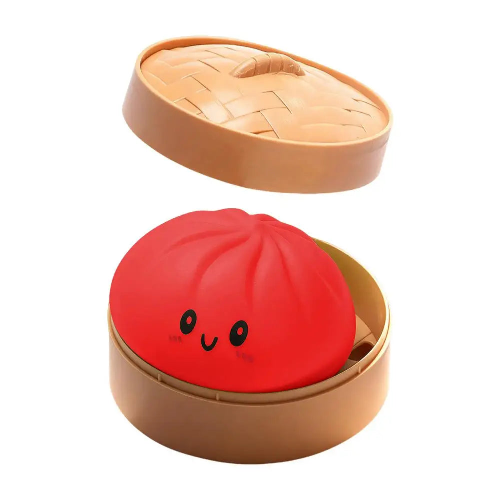 Dumpling Squishy Toy | Soft Steamed Bun Squeeze Fidget Toy