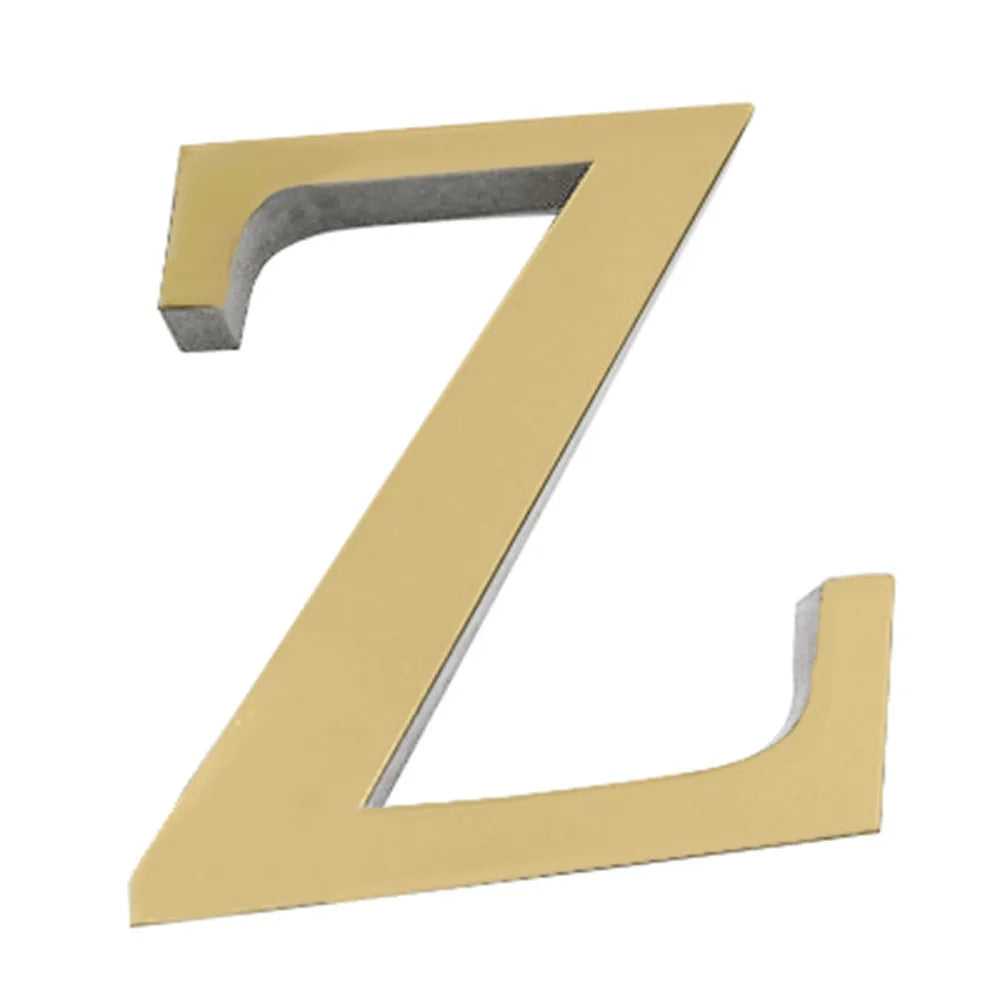 3D Mirror Acrylic Letter Wall Sticker | DIY Gold Alphabet Decal