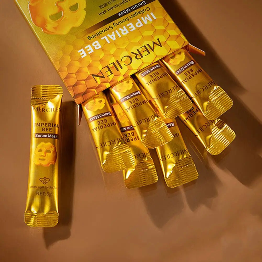 10pcs/Box Bee Peeling Facial Masks Deep Moisturizing Hydrating Peel-Off Face Mask Tearing Masks Peaceful Pleasures Health and Wellness
