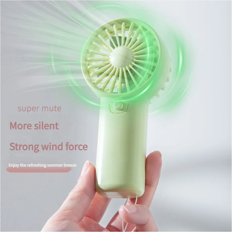 Portable Mini Handheld Fan – AA Battery, Lanyard, Travel Fan
