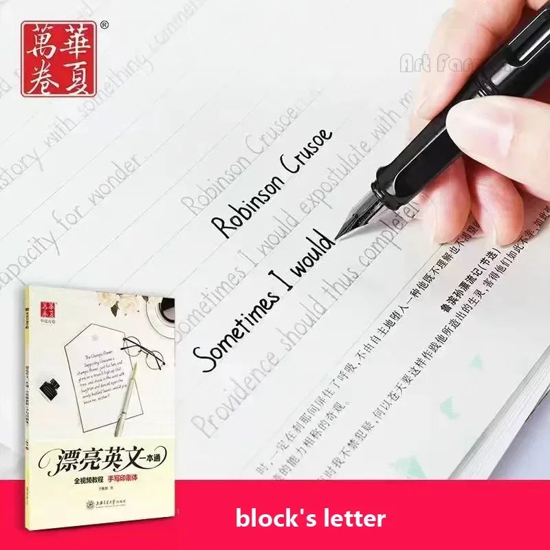 English Copybook Calligraphy Books Adult Word Handwriting Italian
