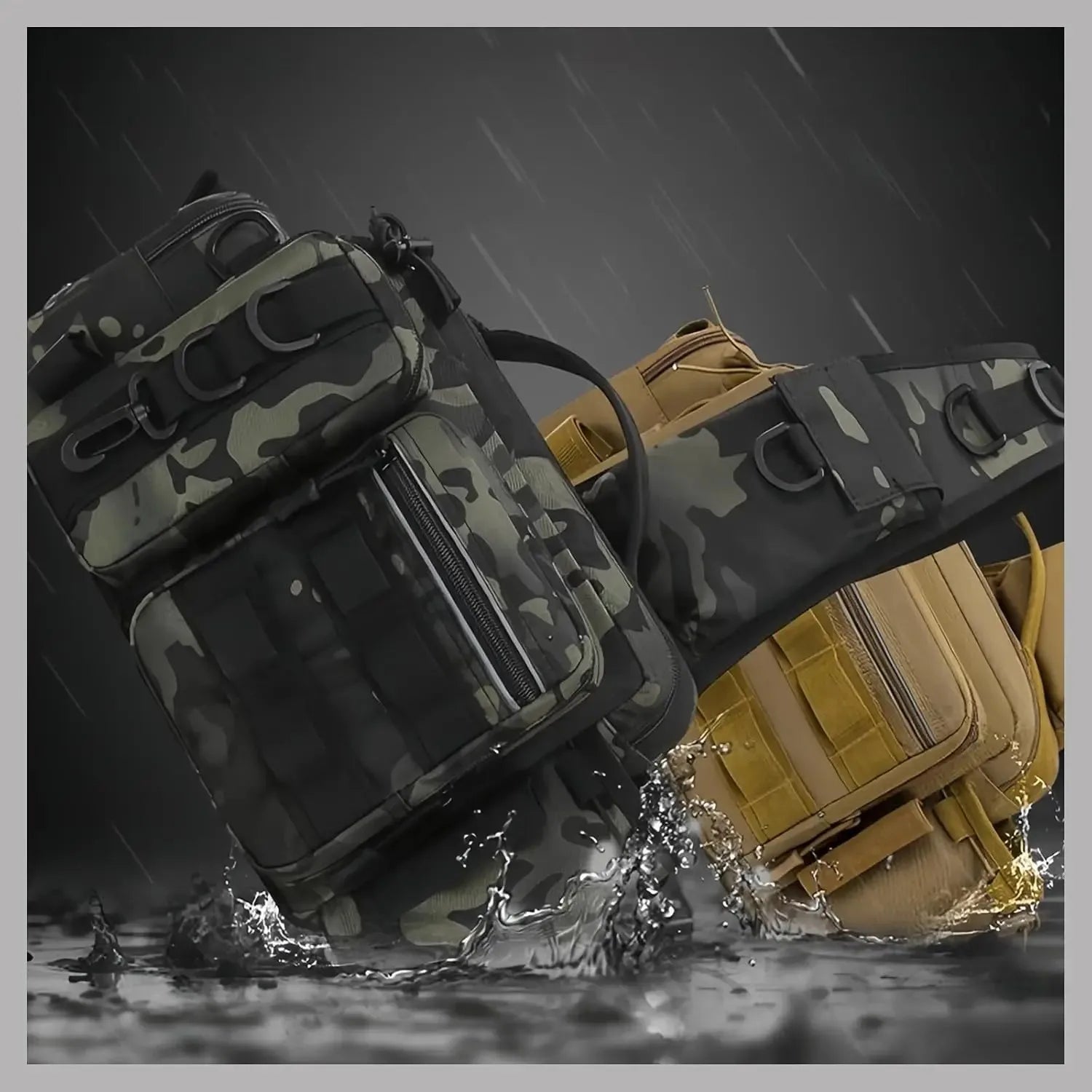 Fishing Tackle Backpack Fishing Fanny Pack Crossbody Bag Fishing Tackle Box Organizer with Rod & Gear Holder, Ideal for Fishing Peaceful Pleasures Health and Wellness