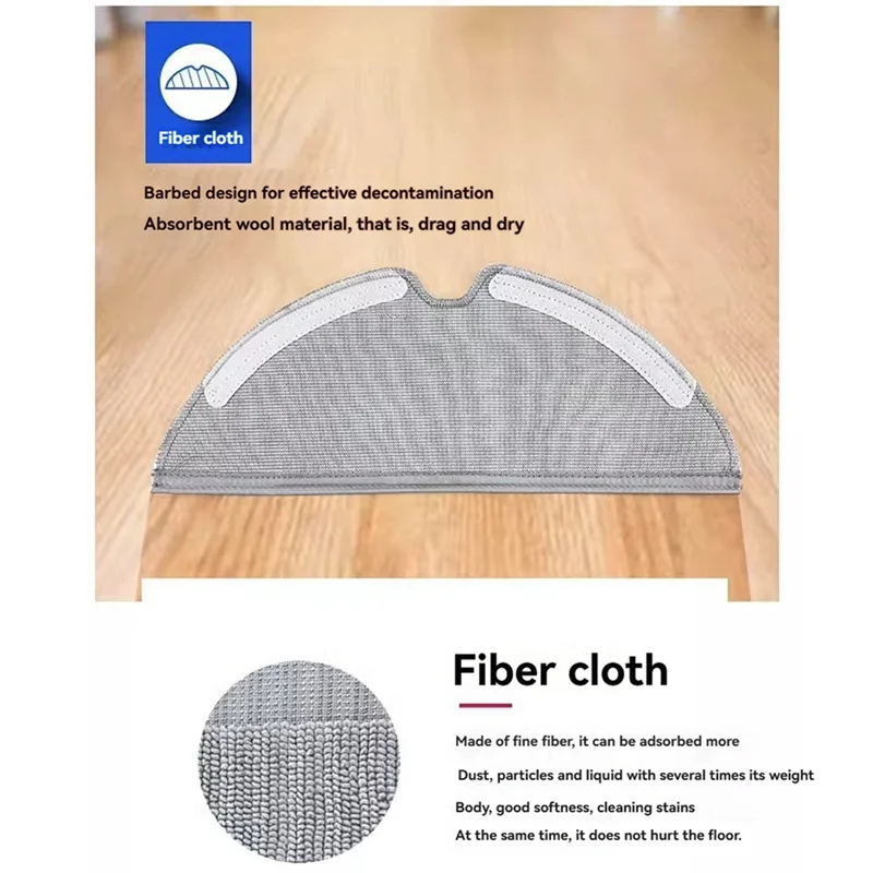 A36T-16PCS Brush Filter Mop Cloth And Main Brush Cover For Mijia 1C 1T Vacuum Cleaner Accessories Replacement Parts Peaceful Pleasures Health and Wellness