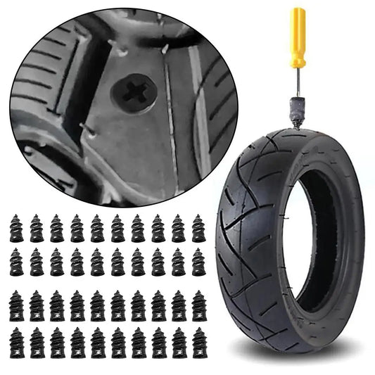 Tire Repair Nails 20 S+20 L with Screwdriver, Rubber Puncture Repair Plugs for Car Motorcycle Truck Bus Agricultural Tires Peaceful Pleasures Health and Wellness