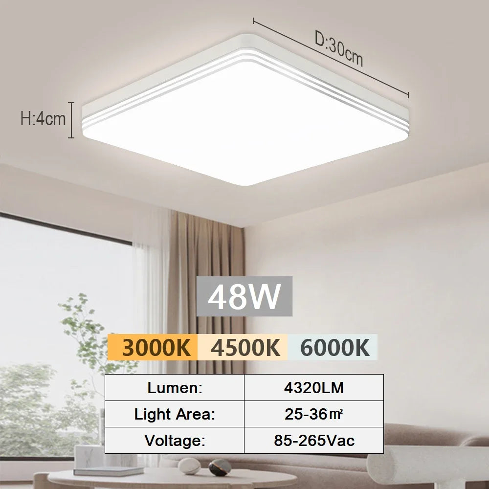 Ultra Thin LED Ceiling Light | Modern Flush Mount Panel Lamp