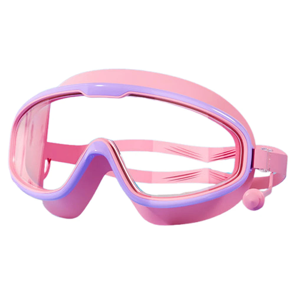 Kids Swim Goggles Anti Fog Swimming Goggles Large Frame HD Swim Glasses UV Protection Swimming Goggles for Diving Snorkeling Peaceful Pleasures Health and Wellness Purple Pink