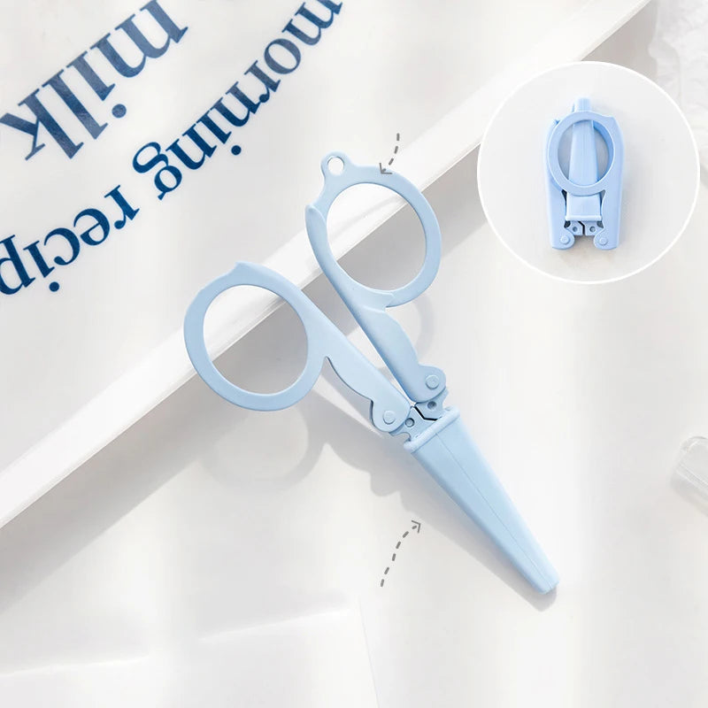 Kawaii Folding Scissors Mini Keychain | Morandi Color Craft Tool