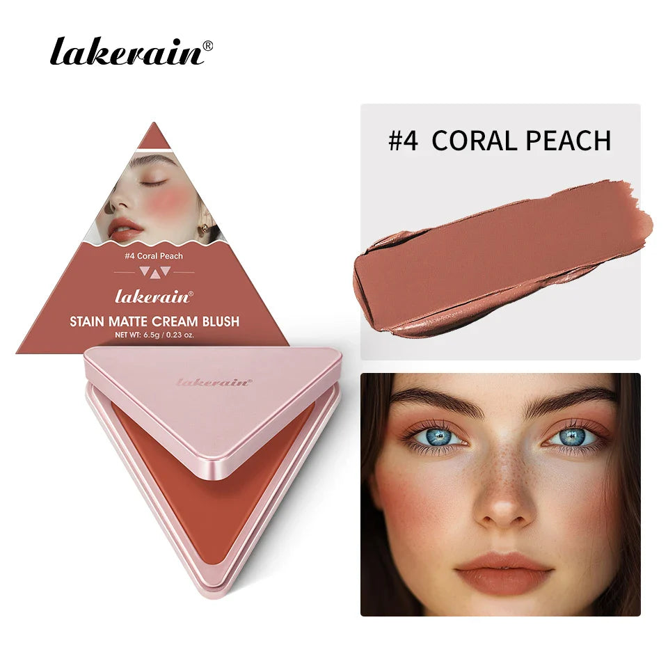 Lakerain 2-in-1 Cream & Powder Blush – High Pigment, Long-Lasting
