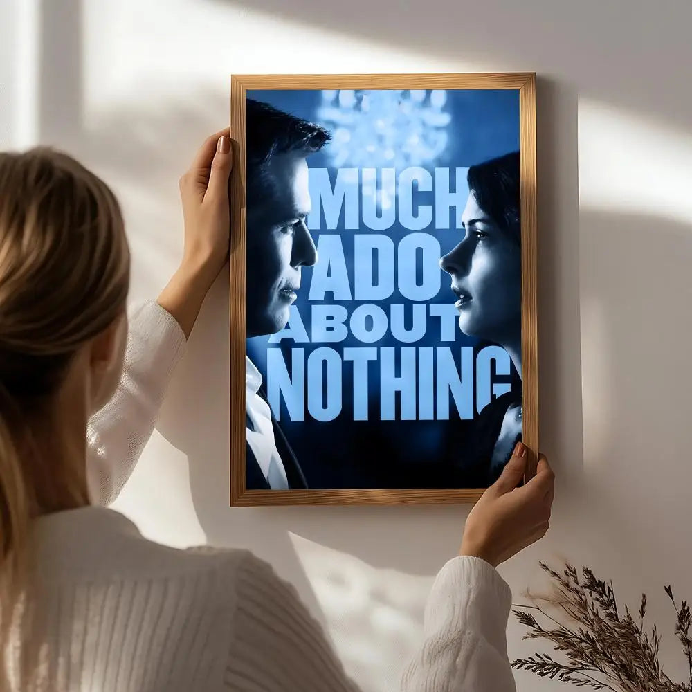 Drama M-Much Ado About Nothing Poster HD Self Adhesive Waterproof Wall Art Ideal for Home Office Dorm Bedroom Great Gift Peaceful Pleasures Health and Wellness White6 21X30cmNoframe