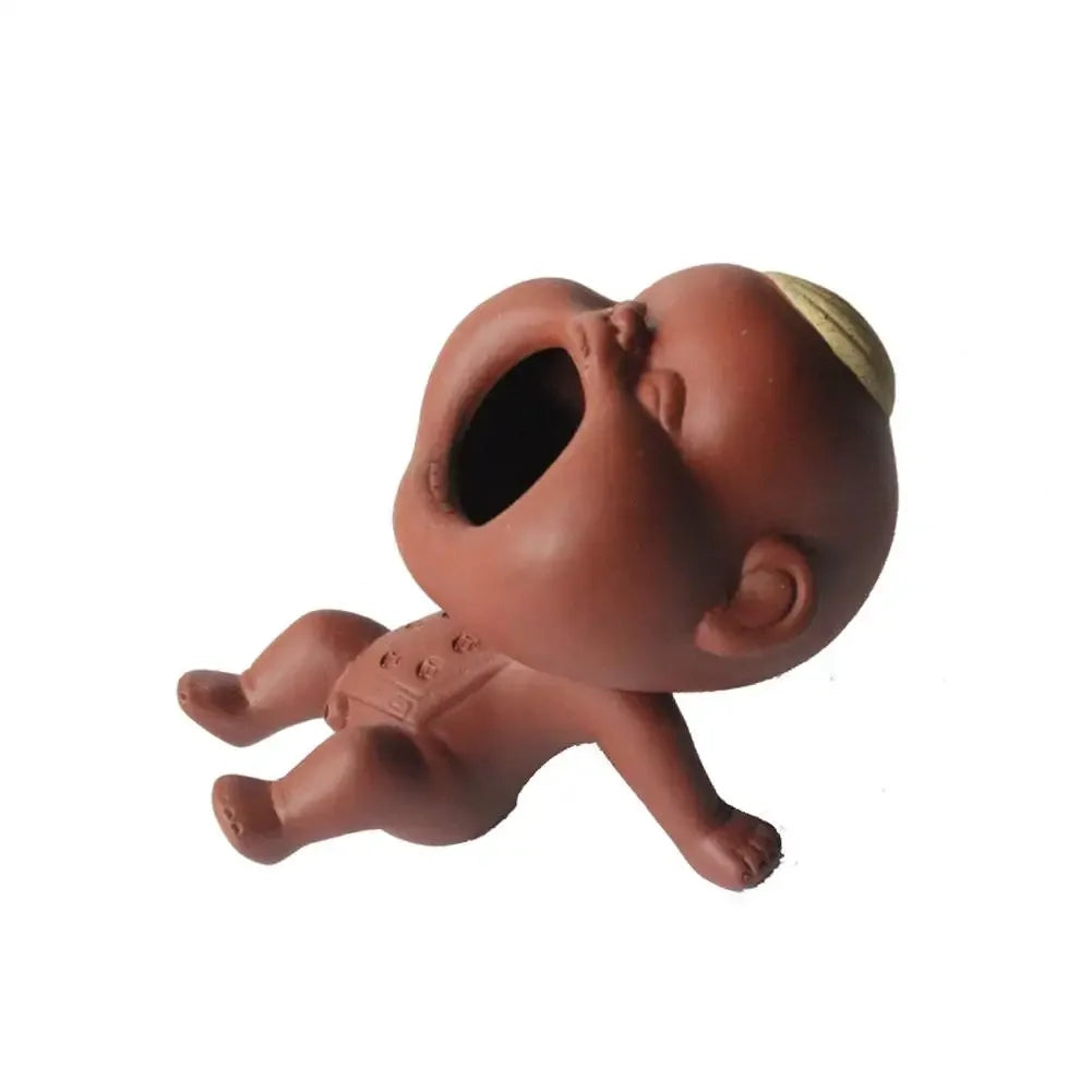 Creative Purple Clay Urinating Boy Tea Pet Fun Peeing Doll Multifunctional Home Tea Tray Kung Fu Tea Set Unique Gift Decor Peaceful Pleasures Health and Wellness 1pcs