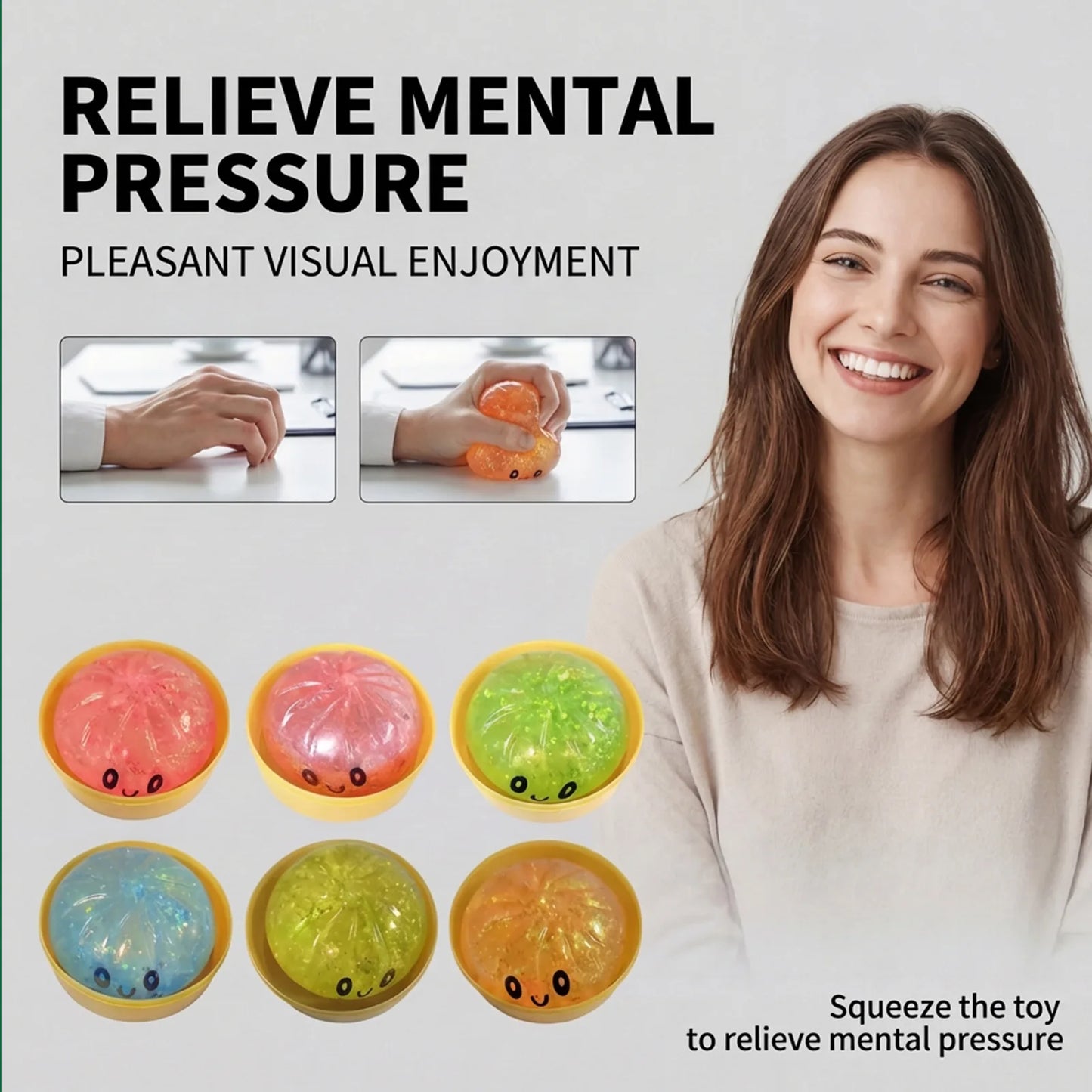 Bread Shape Squeeze Ball – 6 Colors | Sensory Fidget Toy
