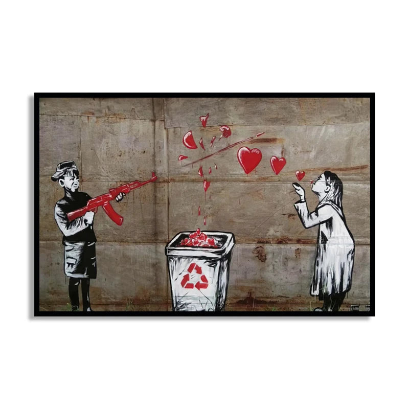 Banksy Graffiti Canvas Wall Art Print | Unframed Home Decor