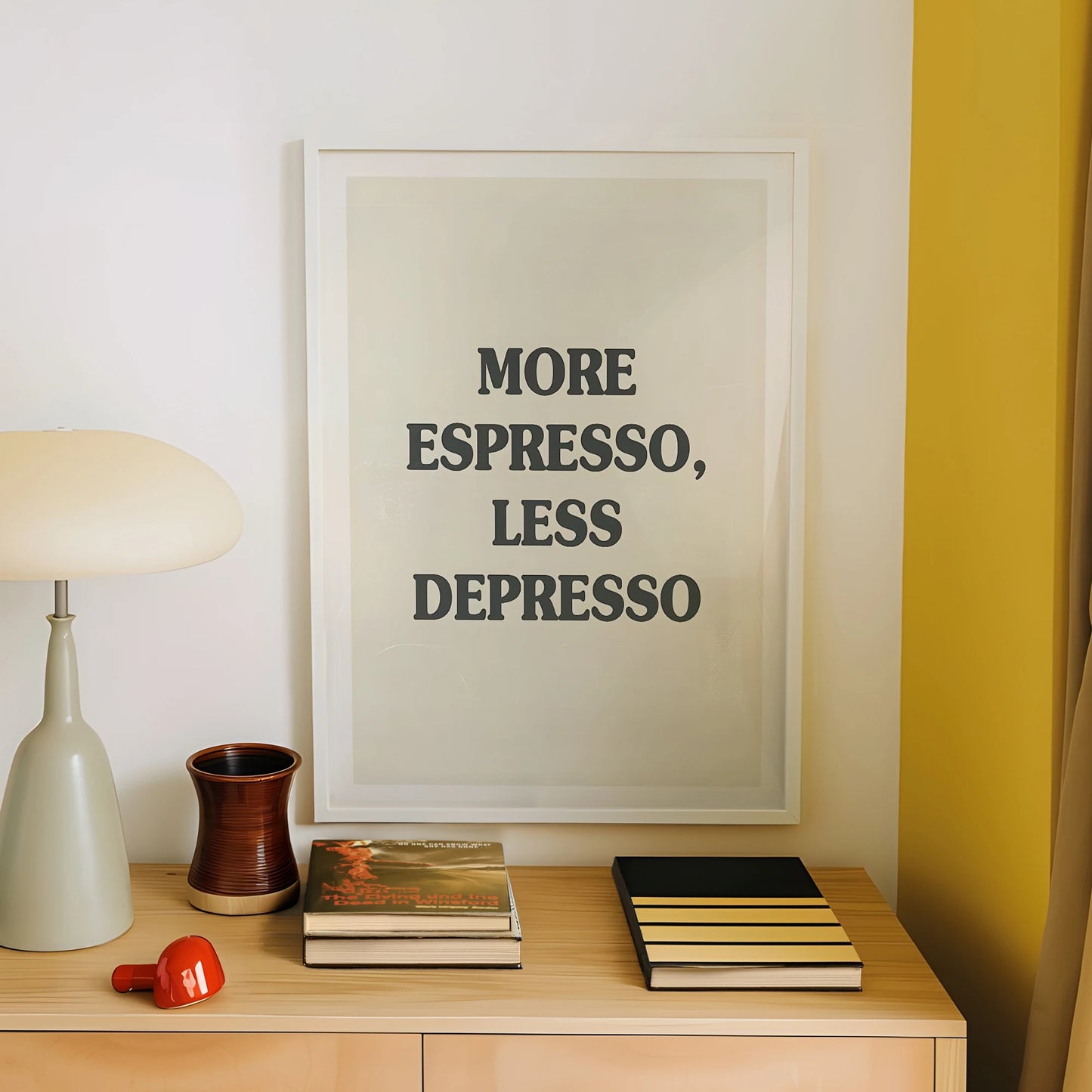 More Espresso Less Depresso Wall Art Prints Canvas Painting Poster Picture For Living Bed Dining Kitchen Room Home Decor Peaceful Pleasures Health and Wellness