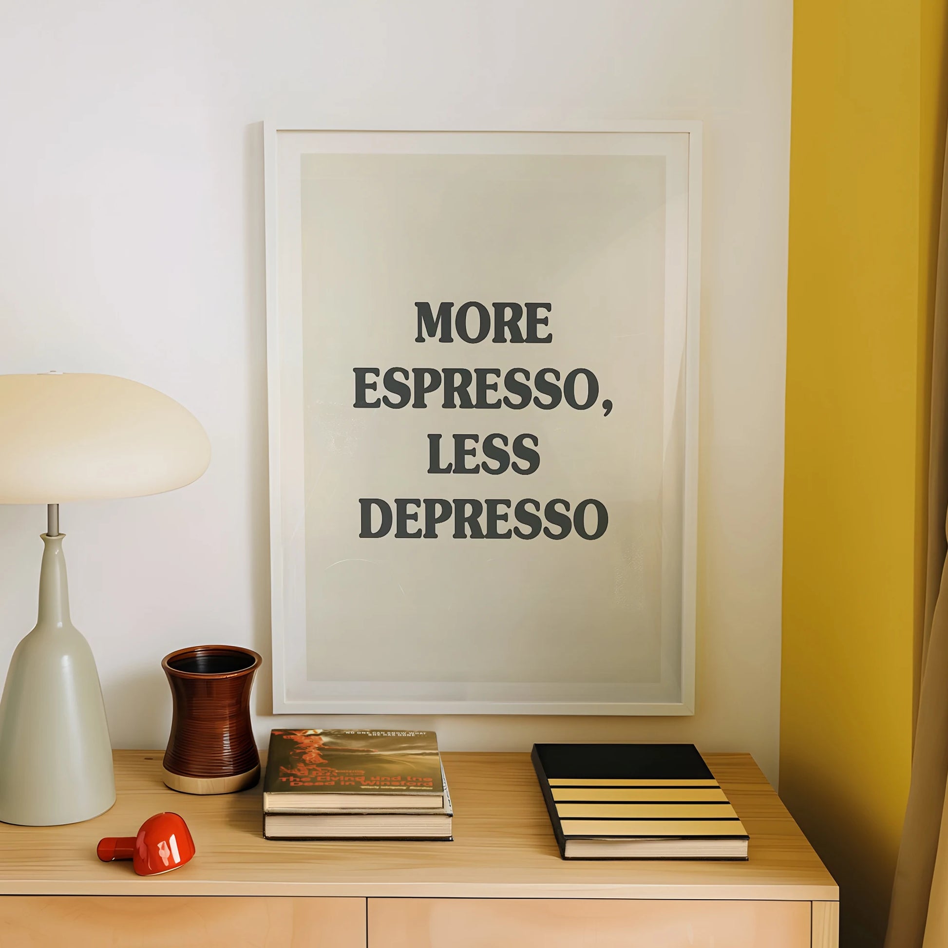 More Espresso Less Depresso Wall Art Prints Canvas Painting Poster Picture For Living Bed Dining Kitchen Room Home Decor Peaceful Pleasures Health and Wellness