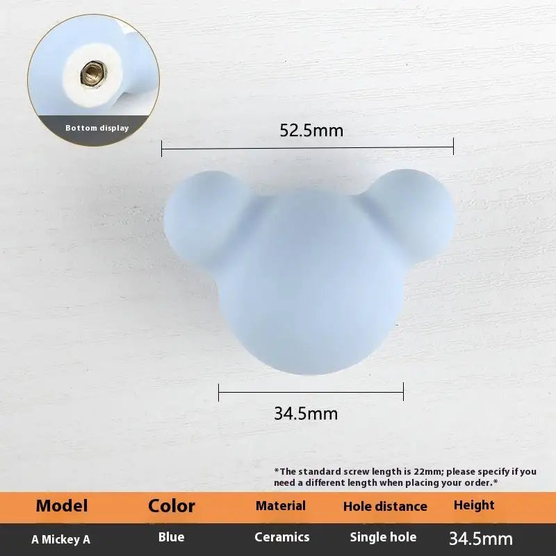 1pc Children's Furniture Handles Nordic Ceramic Children Room Cabinet Handles Macaron Colorful Round Drawer Knobs And Pulls Peaceful Pleasures Health and Wellness A29