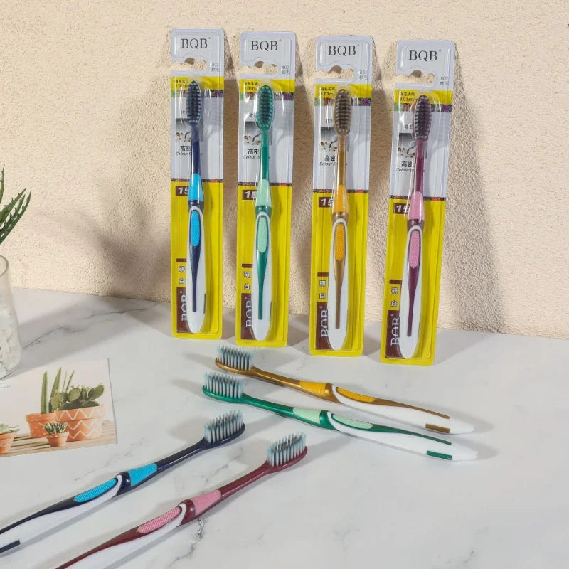 High-end toothbrush soft hair family pack combination pack ultra-fine soft bamboo charcoal nano couple men and women special Peaceful Pleasures Health and Wellness