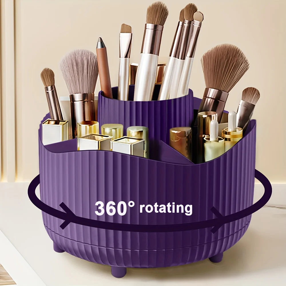 360° Rotating Makeup Organizer & Brush Holder | RUNTOIN
