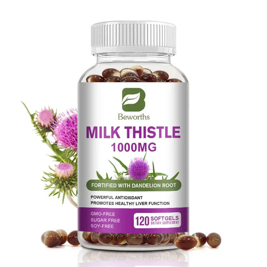 BEWORTHS Milk Thistle 1000mg Capsules – Liver Support Peaceful Pleasures Health and Wellness 120pcs