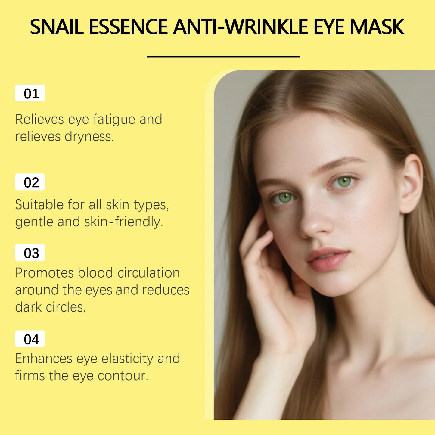 Snail Essence Eye Masks – Dark Circles, Puffiness & Fine Lines