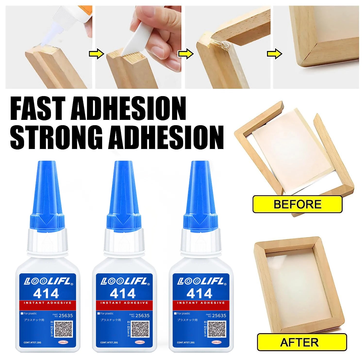 SuperGlue Super Strong Adhesive, Suitable for Instant Transparent Adhesive of Plastics, Metals, Wood, Crafts, Glass and Ceramics Peaceful Pleasures Health and Wellness