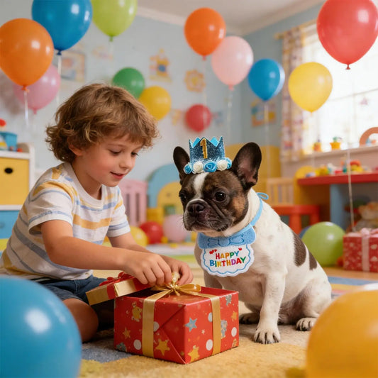 Dog Birthday Party Decorations Adjustable Bib Collar Scarf Hat With Number Puppy Birthday Party Decorations For Pet Adoption Peaceful Pleasures Health and Wellness
