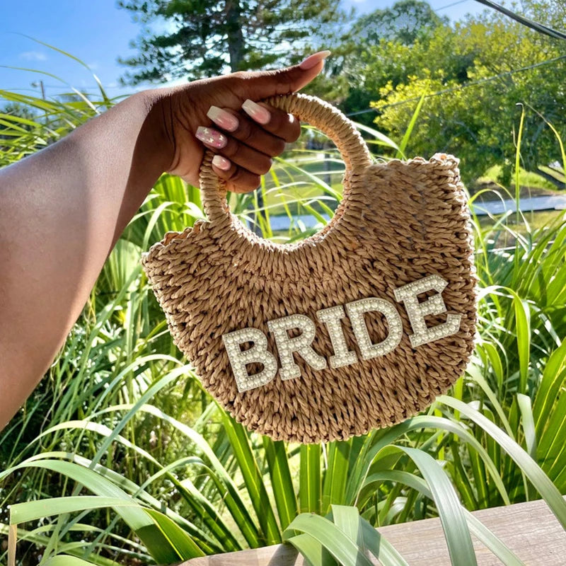 Bride Straw Beach Bag | Bachelorette Bridal Shower Gift