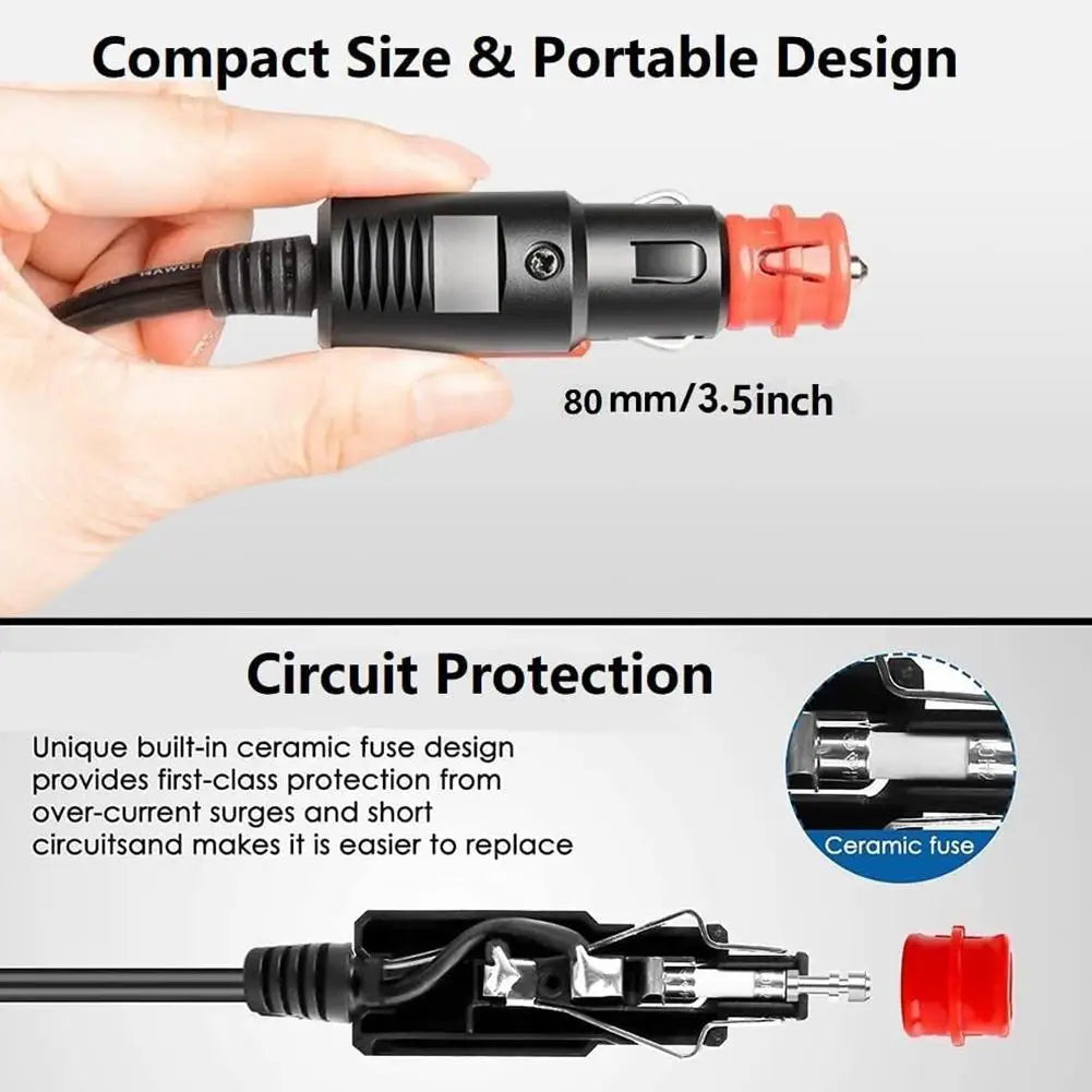 Car Refrigerator Power Cord Plug connection cable For ARB Car Cigarette Lighter Adapter Fridge Heater Extension Cable Peaceful Pleasures Health and Wellness