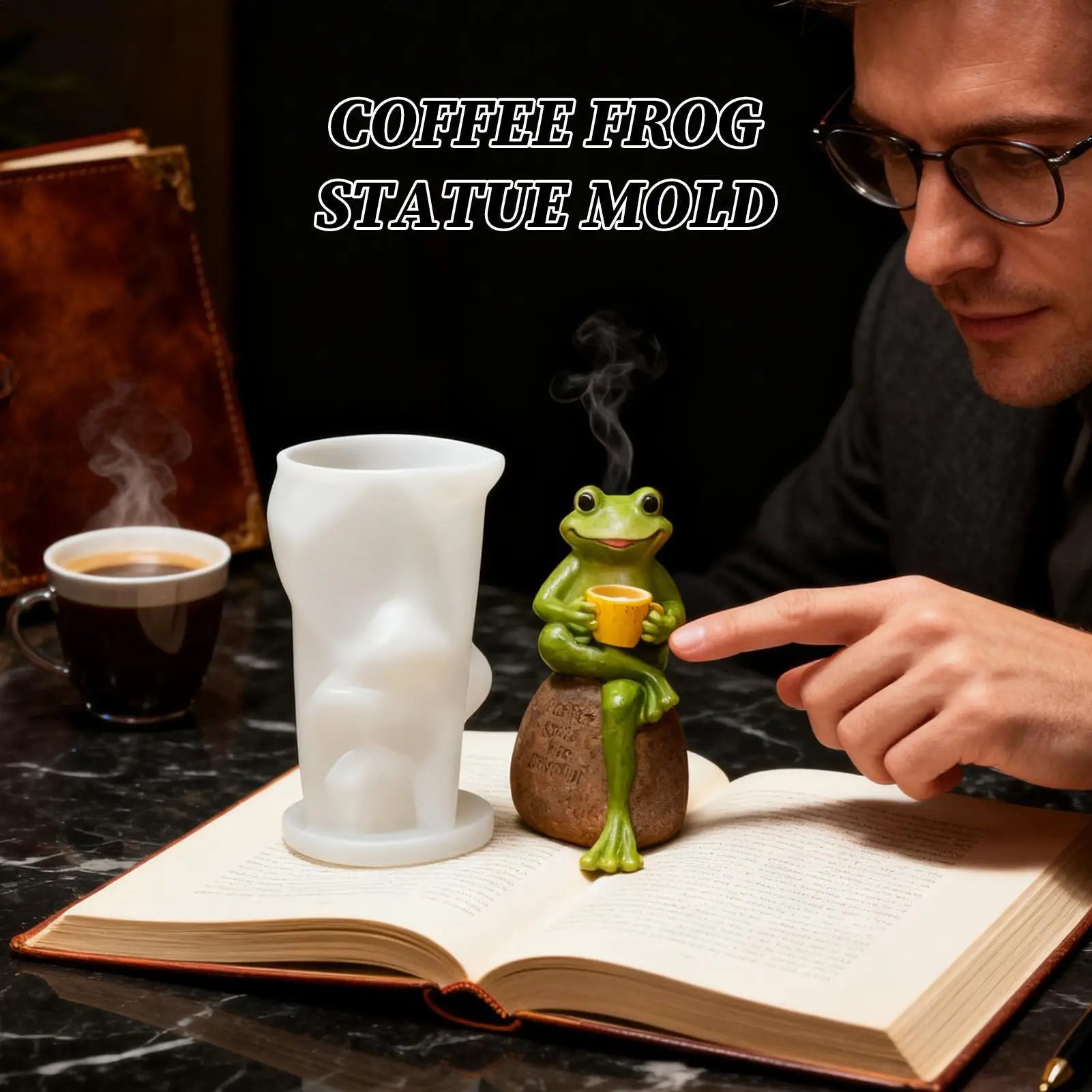 Frog Mold Silicone Reusable Statue Animal Decoration Sculpture Resin Mold For Concrete Clay Candle Making Outdoor Home Yard Peaceful Pleasures Health and Wellness