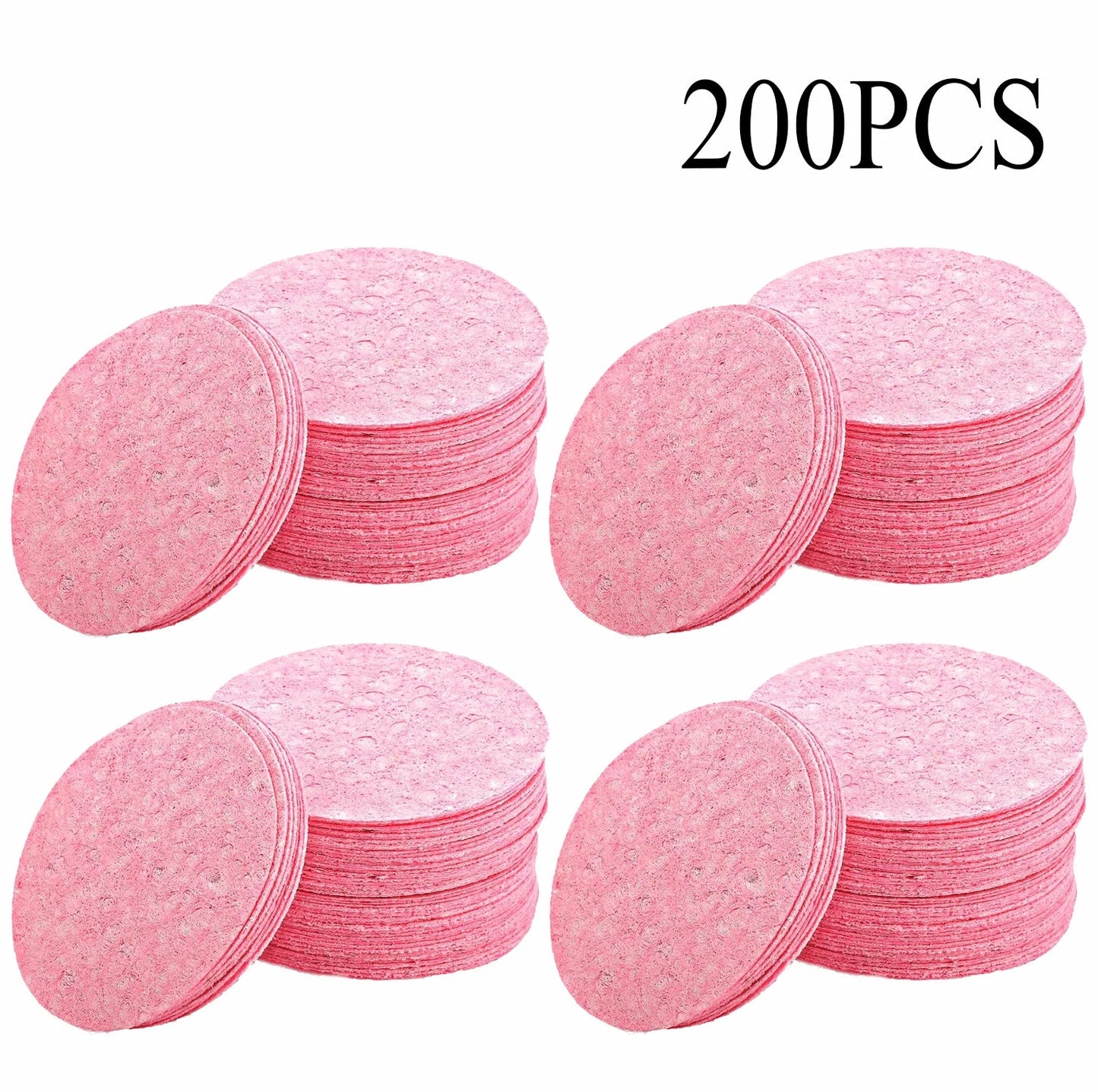 Natural Wood Pulp Compressed Face Cleansing Sponge Puffs