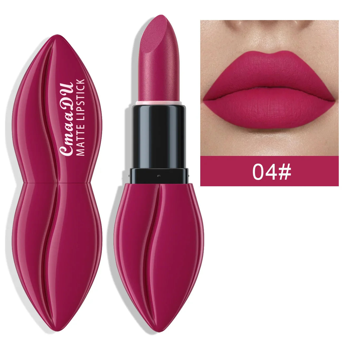 CmaaDu Matte Velvet Lipstick – Waterproof, Long-Lasting Nude & Red