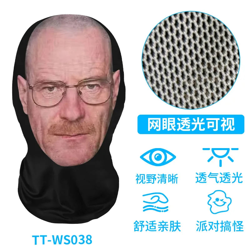 3D Printed Full Face Mesh Mask | Cosplay, Hip Hop & Party