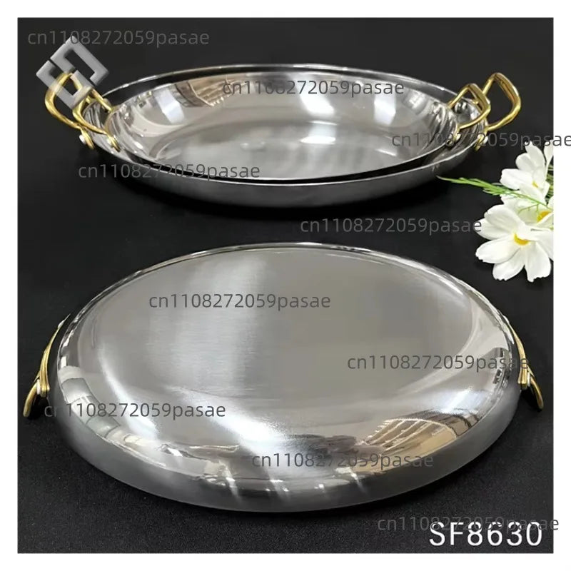 Stainless Steel Nonstick Pot & Plate Set – 20–32cm Double Ear