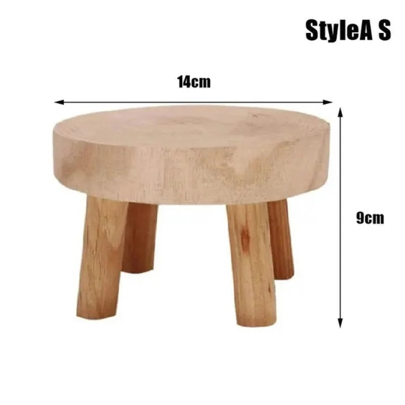 Wooden Plant Stand Flower Pot Base Holder Stool Indoor Outdoor Garden