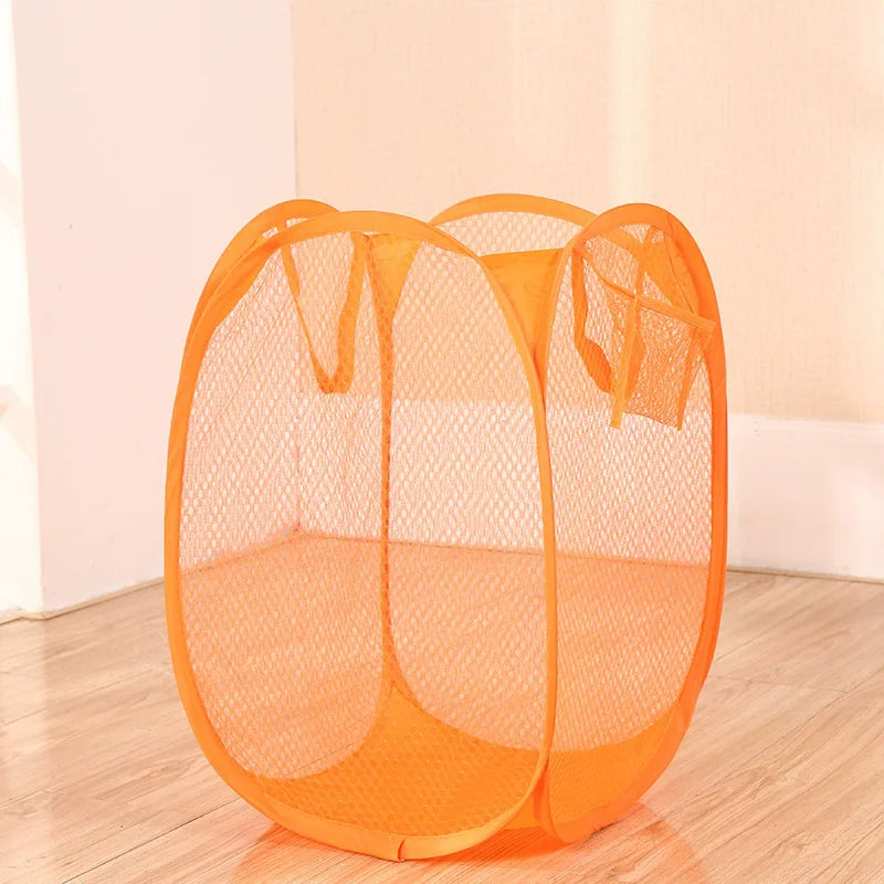 Foldable Pop-Up Mesh Laundry Basket | 70L Collapsible Hamper