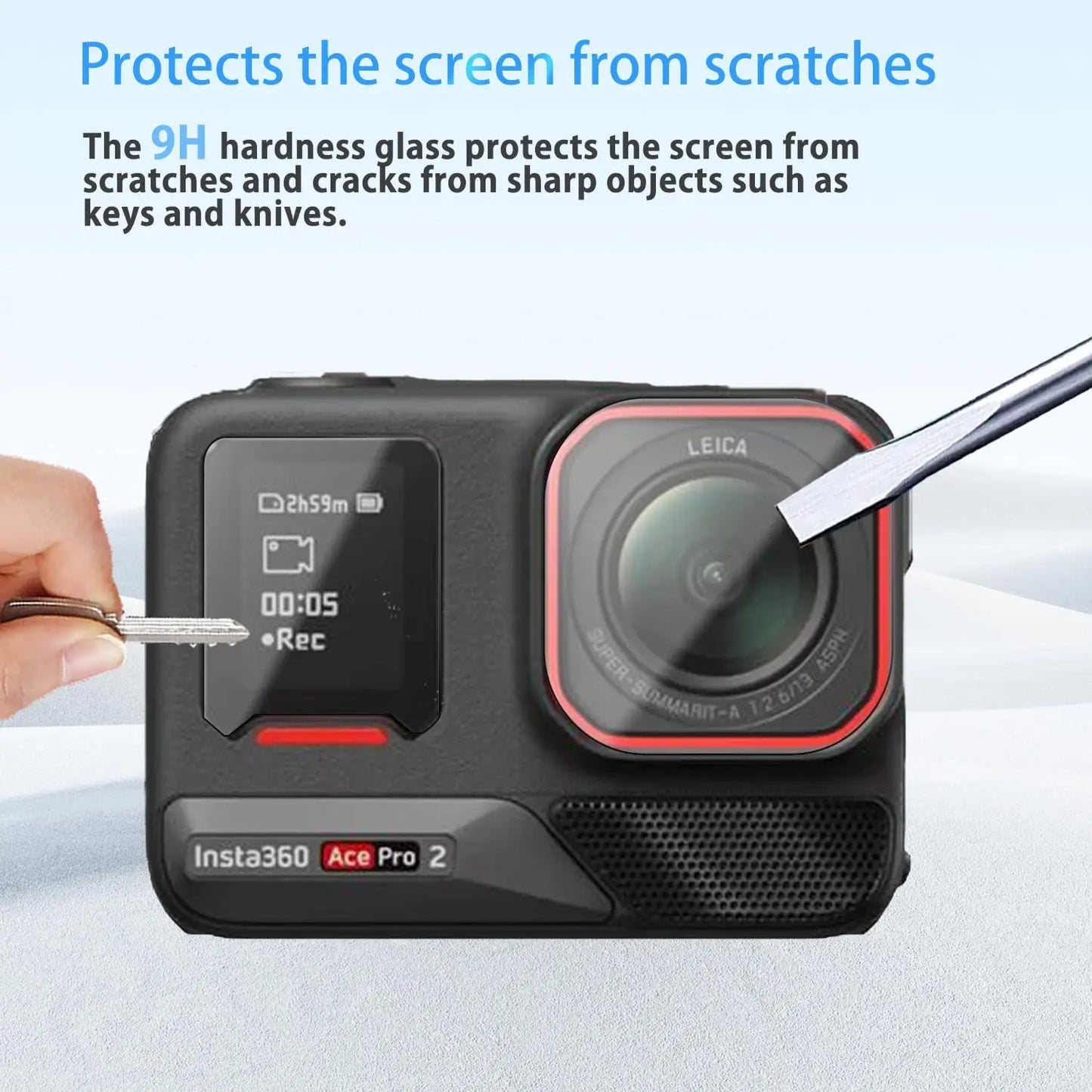 Insta360 Ace Pro 2 Tempered Glass Screen & Lens Protector 9H