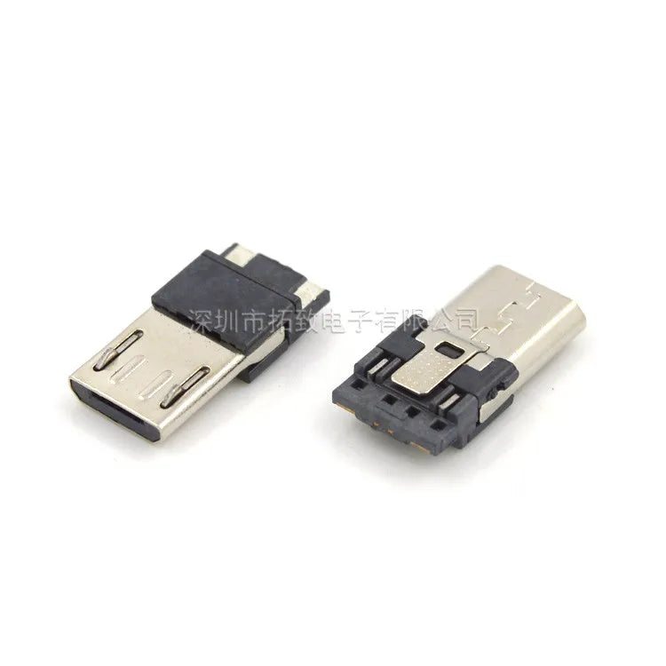 20pcs Micro USB 2.0 Male 2p/4p/5Pin USB Connectors USB Connector Port Jack Tail Sockect Plug Terminal Peaceful Pleasures Health and Wellness Type3