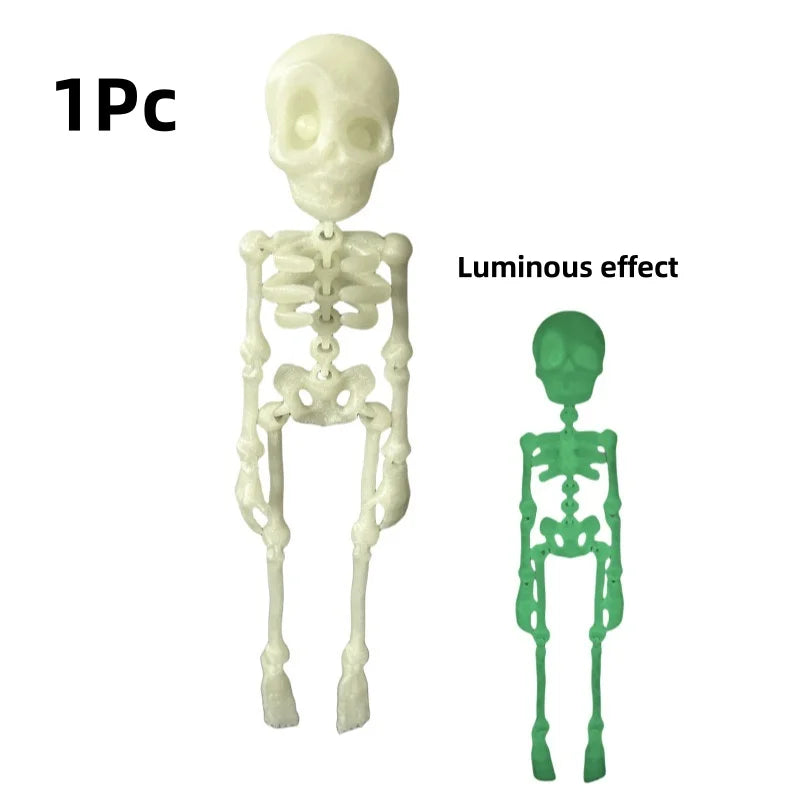 1Pc Magnetic Poseable Skull Fridge Magnet Funny Halloween Gift Easter Kitchen & Dining Decor Home Accessory, Quirky Decor Peaceful Pleasures Health and Wellness 1Pc style1-1