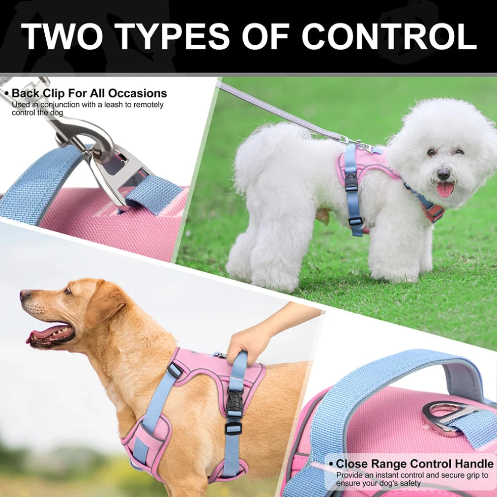 Mesh Breathable Reflective Dog Harness Vest – All Sizes
