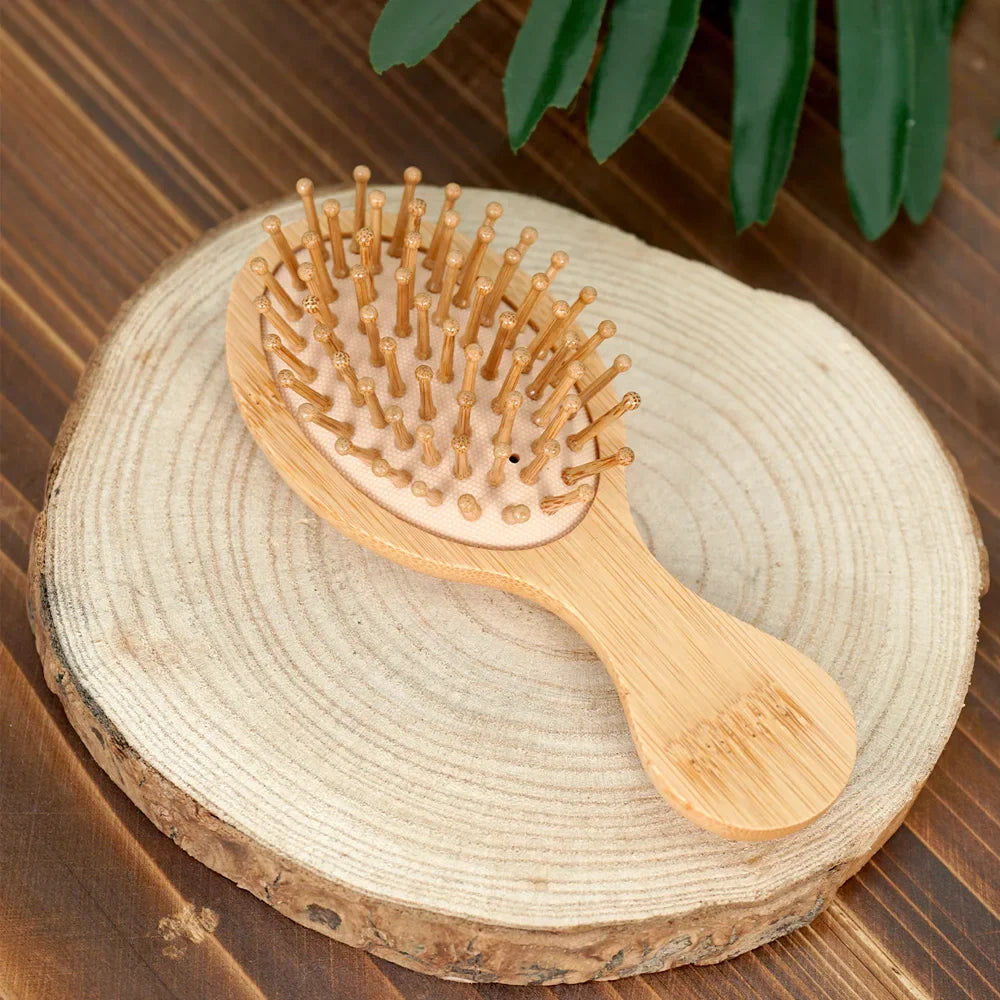 Professional Hair Brush & Wooden Comb – Boar Bristle & Bamboo