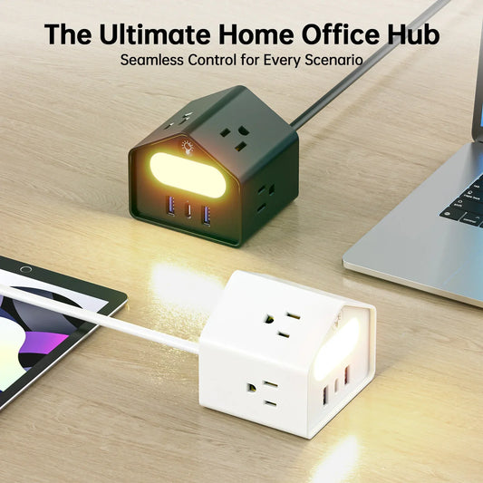 US Standard Mini Socket with PD18W Fast Charging & 2M Cord Peaceful Pleasures Health and Wellness black US United States