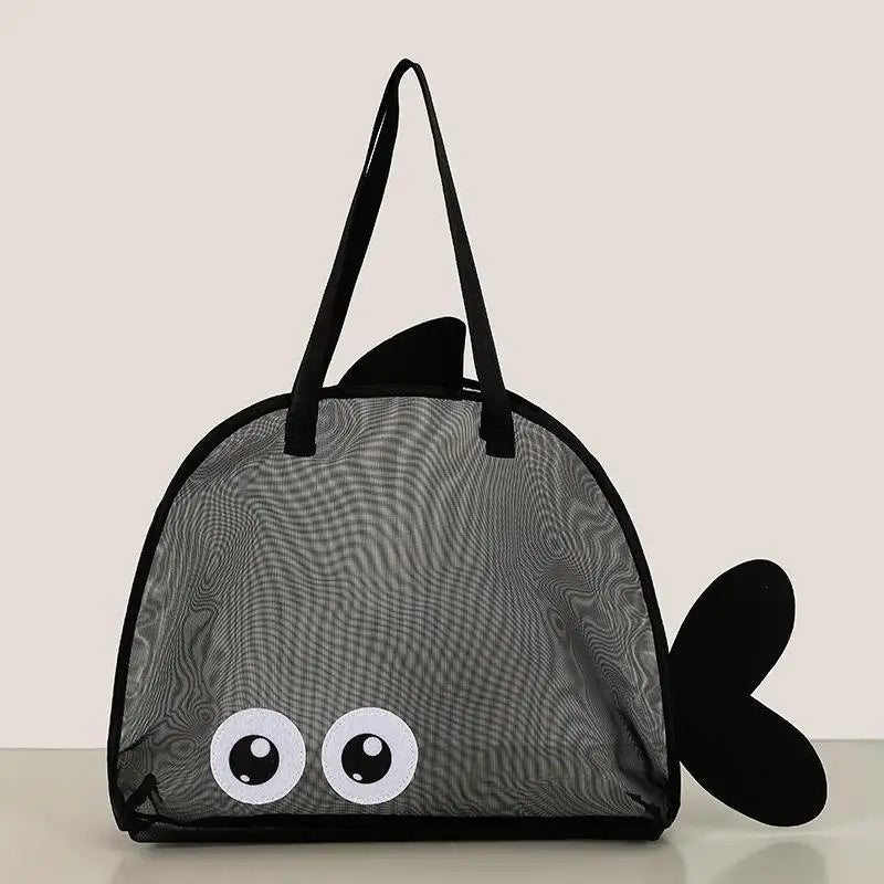 Cartoon Mesh Beach Toy Bag – Foldable Large Tote | JETTING