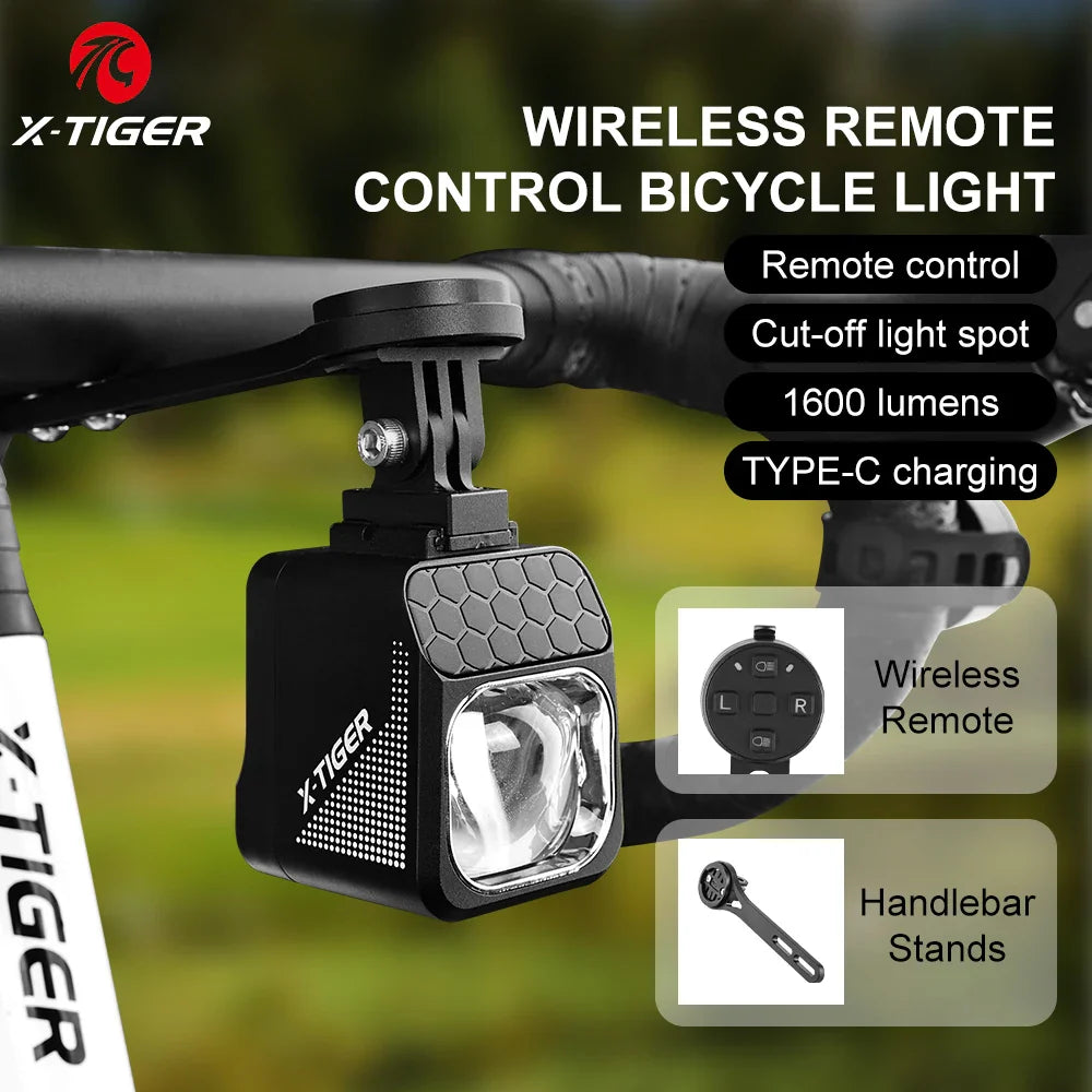 X-TIGER 1600 LM Bike Headlight | Wireless Remote, GoPro Mount