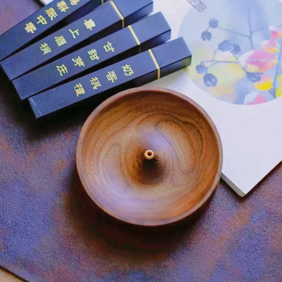 Solid Wood Incense Burner Tray | Handmade Agarwood Holder