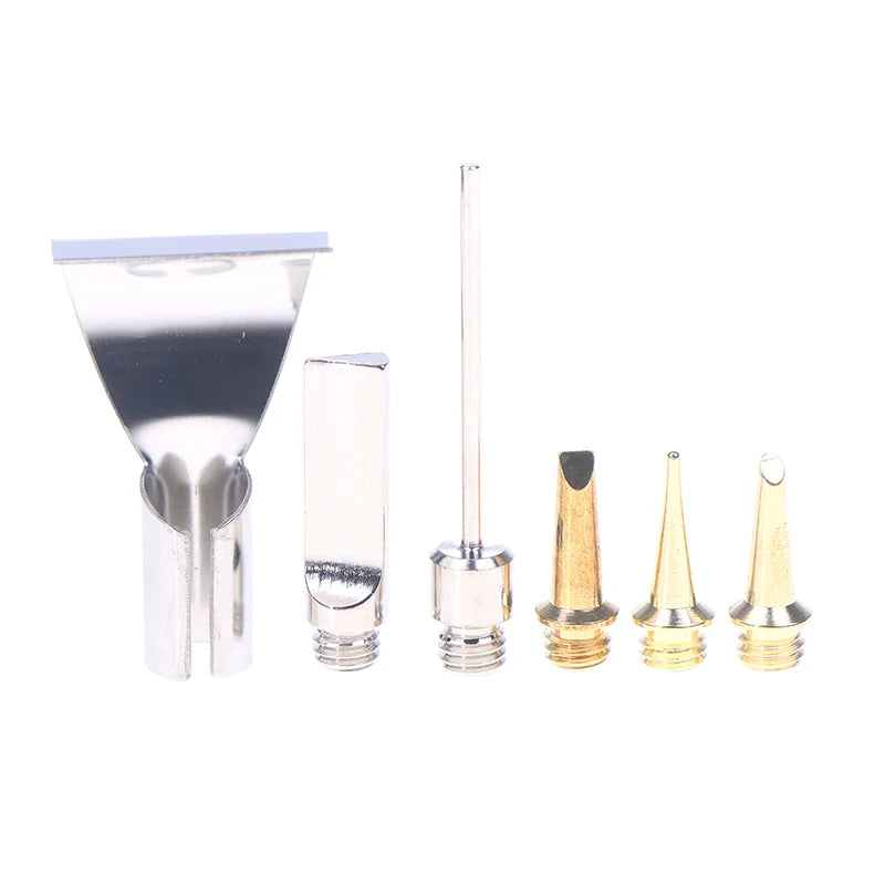 5/6Pcs/Set Replace Copper Tips Nozzle Kit For Hs-1115K/Mt-100 Aerated Flame Butane Gas Soldering Iron Cordless Welding Tool Peaceful Pleasures Health and Wellness