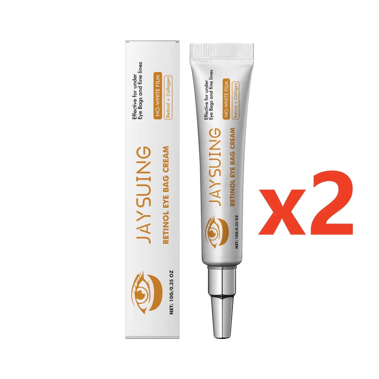 Remove Eye Bags Cream Anti-Aging Improve Puffiness Dark Circles Reduce Wrinkles Nourish Brighten Skin Retinol Firming Eye Cream Peaceful Pleasures Health and Wellness 20g boxed 10g