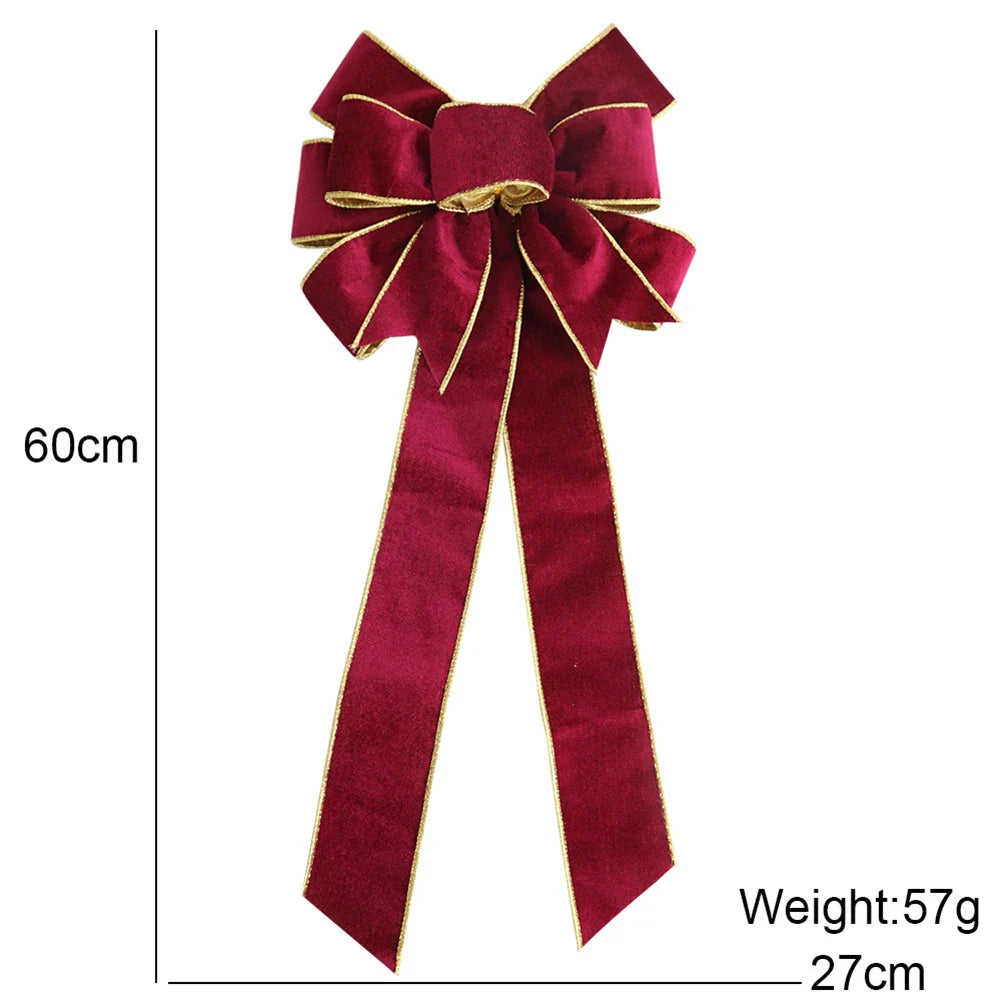 Christmas Flannelette Bow | Xmas Tree & Party Decor